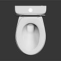 Modern White Ceramic Toilet With Sleek Design And Open Lid For Bathroom Use