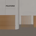 Poliform Modern Wooden Slat Partition Interior Design Three Different Styles