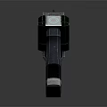 Futuristic Sci Fi Weapon Pistol With Blue Illuminated Accents And Sleek Metallic Design
