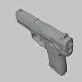 Black HK USP Semi Automatic Handgun With Tactical Grip And Metal Barrel