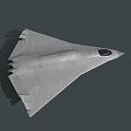 Gray Stealth Fighter Jet With Sleek Design Cockpit And Landing Gear
