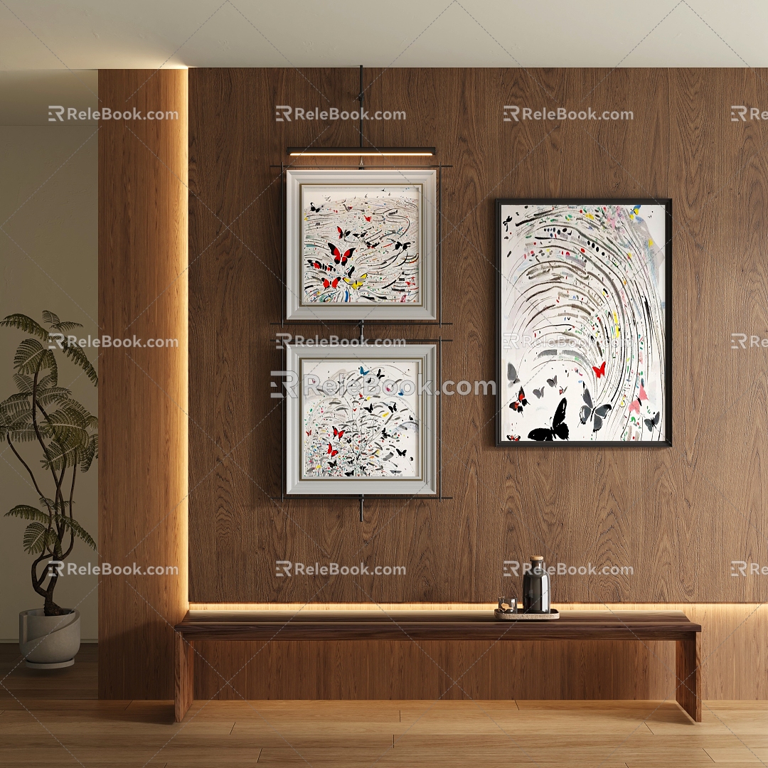 New Chinese Decorative Painting 3d model