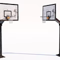 Basketball Hoops As Sports Equipment With Backboards Rims Nets And Sturdy Steel Frames