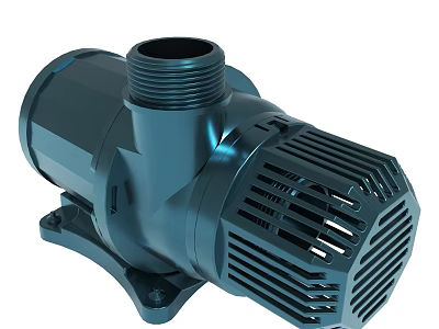 Industrial Water Pump With Threaded Inlet Cooling Vents And Stable Base 3d model