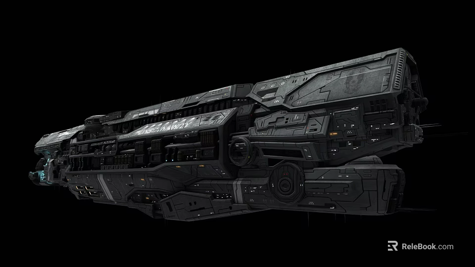 Advanced Futuristic Fighter Jet With Intricate Mechanical Details On Black Background 3d model 