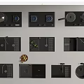 Modern Kitchen Appliances Collection With Stove Sink And Cookware Designs