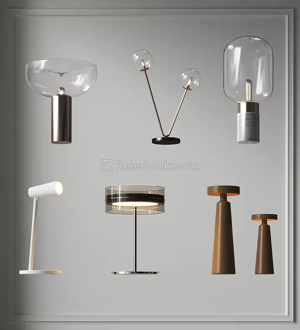 Table Lamp Combination Metal Table Lamp Light Luxury Table Lamp Floor Table Lamp Art Table Lamp Simple Fashion Table Lamp 3d model