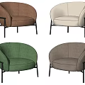 Modern Single Sofa Single Sofa Casual Seat 3d model