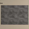 Poliform Gray Textured Square Rug With Modern Design And Soft Surface 3d model