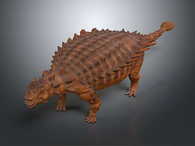 Ankylosaurus Armored Dinosaur With Spiked Back In 3D Model Standing Posture 3d model
