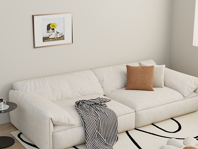 Cream wind sofa decoration hanging picture carpet edge model