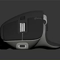 Modern Black Ergonomic Wireless Mouse With Logitech Design And Rechargeable Feature