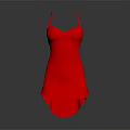 Stylish Red Sling Dress Soft Fabric Casual Summer Fashion Outfit