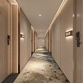 Hotel Corridor Aisle 3d model