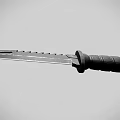 Military Tactical Knife With Serrated Blade And Black Non Slip Handle