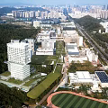 Modern School Campus Buildings With Contemporary Design Green Lawns And Sports Field