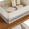 Three Tier Wooden Bathroom Shelves With Toiletries Mirrors And Accessories