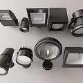 Modern Black Downlights and Spotlights with Various Design Styles for Indoor Lighting