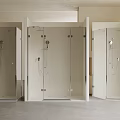 Modern Shower Head In Glass Door Shower Cubicles For Bathroom Design