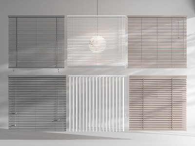 Modern venetian blinds curtain dream curtain 3d model