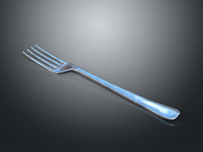 Shiny Stainless Steel Household Fork For Daily Dining Tableware Use 3d model