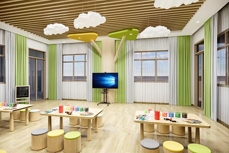 Modern Art Classroom 3d model