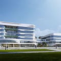 Modern Hospital Building Health Center Hospital 3d model