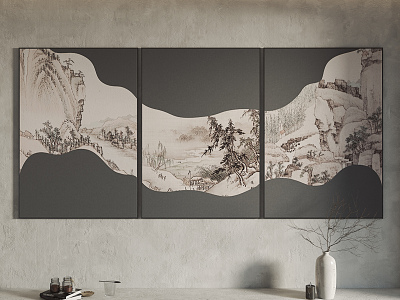 New Chinese Landscape Painting Hanging Painting Decorative Painting model