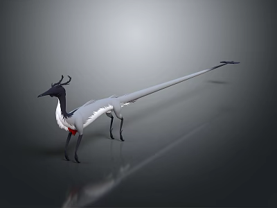 Game Movie Character Unique Fantasy Creature With Long Tail And Sleek 3D Design 3d model