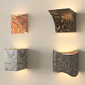 Modern Wall Lamps With Unique Textured Patterns And Various Stylish Shapes 3d model
