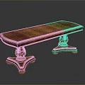 Classic Design Solid Wood Table With Carved Legs And Smooth Top