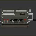 Vintage PROCT Mechanical Calculator With Green Body Blue Display Windows And Red Black Keys