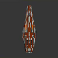 Futuristic Red And White Spacecraft Model For Advanced Cosmic Exploration Missions