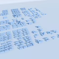 Aerial Planning of Urban Layout With Blue Architectural Models And Building Clusters