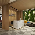 Modern public office area Simple office 3d model