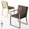 Modern Contemporary Chair Designs With Beige Brown Colors Metal Frame And Padded Seats