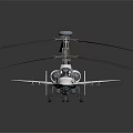 White Helicopter Model With Twin Rotors Transparent Cockpit And Streamlined Fuselage On Dark Background