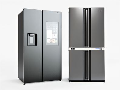 Modern refrigerator double door refrigerator 3d model