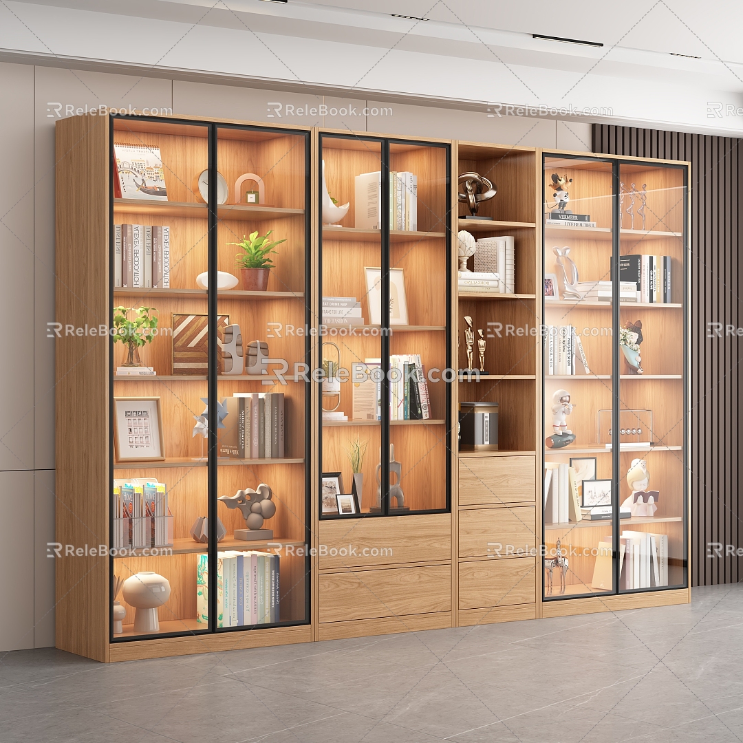 Bookcase Ornaments Book Furnishings 3d model