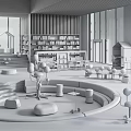Library Children's Library Reading Room 3d model