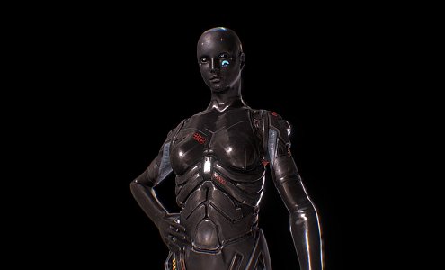 Sci-fi robot 3d model