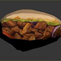 Delicious Grilled Chicken Wrap With Fresh Vegetables And Creamy Sauce