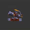 modern gun artillery cannon naval gun 3d model