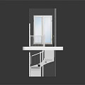 Modern Spiral Staircase Design With Wooden Platform Metal Railing And Glass Panel