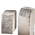 Natural Stone And Wood Blocks With Textured Surfaces For Interior Decor