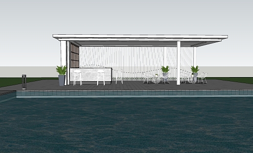 Modern pavilion gallery 3d model