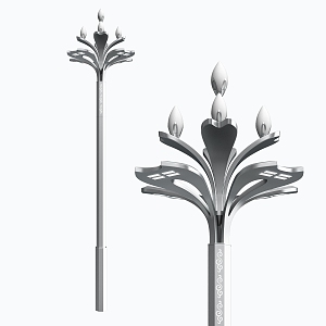 Landscape street lamp 3d model