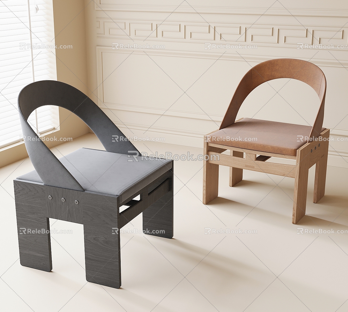 Leisure chair single chair 3d model