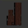 Wooden Computer Speakers With Various Sizes And Circular Drivers On Dark Surface