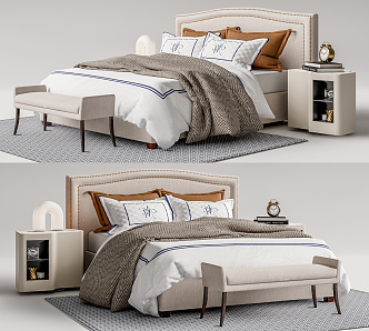 Double bed 3d model